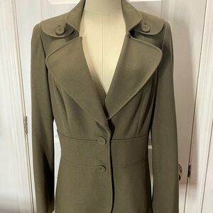 Etcetera green blazer Size 6 with double front button